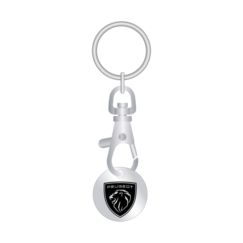 Porte-clé jeton gravé Peugeot
