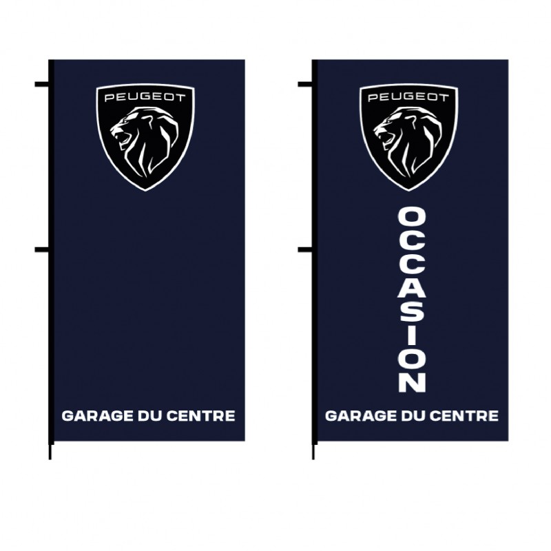 Drapeau Peugeot personnalisé