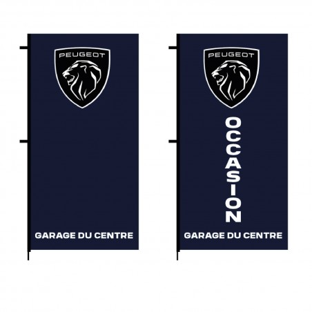 Drapeau Peugeot personnalisé